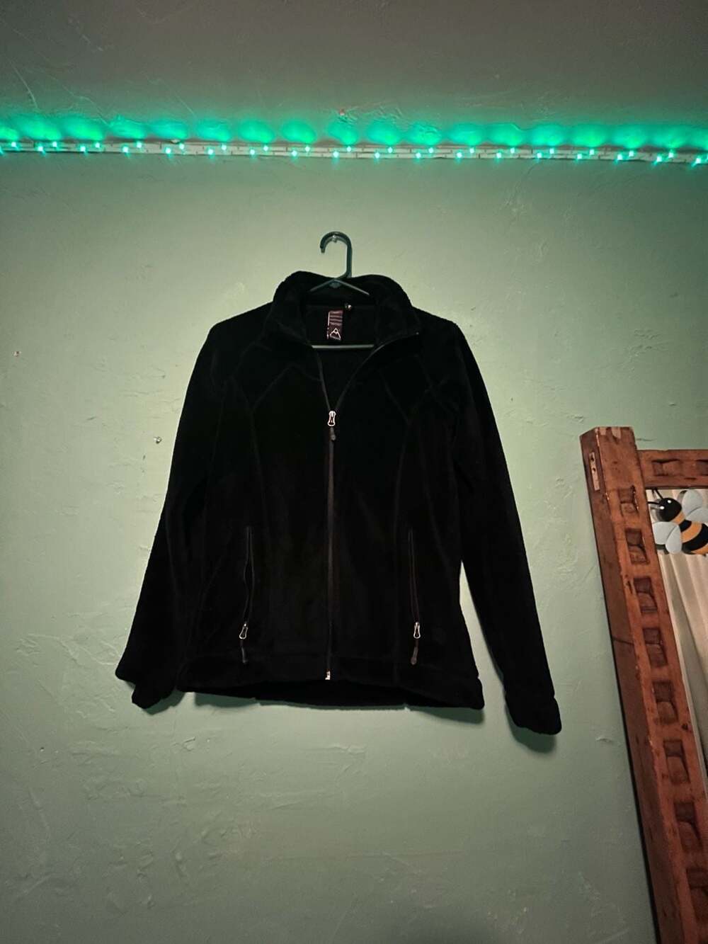Avalanche Thermal Fleece Jacket Size Small Black Full Zip